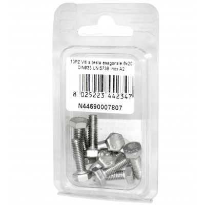 DIN993 Stainless Steel A2 Flat Hex Head Screws 6x20mm 10pcs N44590007807