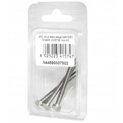 DIN993 Stainless Steel A2 Flat Hex Head Screws 5x50mm 4pcs N44590007802