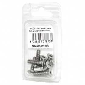 Viti a Brugola DIN7991 UNI5933 Inox A2 a testa svasata piana 6x25mm 8pz N44590007873