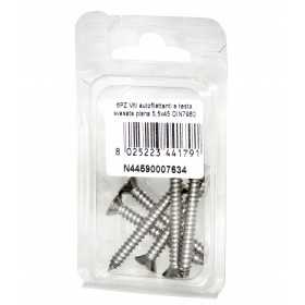 Viti autofilettanti a testa svasata piana DIN7982 Inox A2 5,5x45mm 6pz N44590007634
