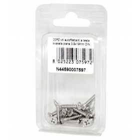 Viti autofilettanti a testa svasata piana DIN7982 Inox A2 3,9x19mm 20pz N44590007597