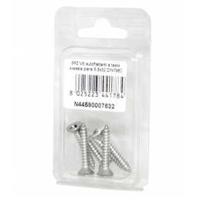 Viti autofilettanti a testa svasata piana DIN7982 Inox A2 5,5x32mm 6pz N44590007632