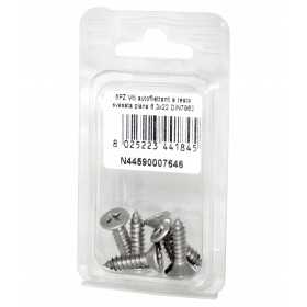 Viti autofilettanti a testa svasata piana DIN7982 Inox A2 6,3x22mm 6pz N44590007646