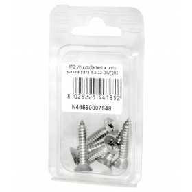Viti autofilettanti a testa svasata piana DIN7982 Inox A2 6,3x32mm 6pz N44590007648