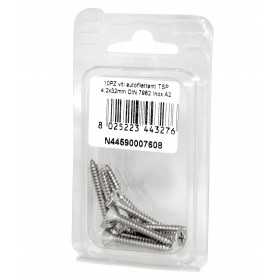 Viti autofilettanti a testa svasata piana DIN7982 Inox A2 4,2x32mm 10pz N44590007608