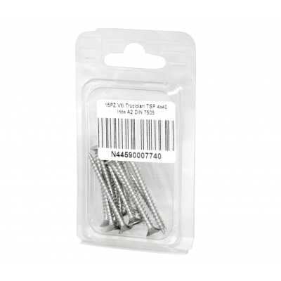 Viti Truciolari a testa svasata piana Inox A2 DIN7505 4x40mm 15pz N44590007740