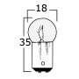 Set 2 Lampadine bipolare 12V 5W BA15D con sfera piccola a poli paralleli OS1420000-0%