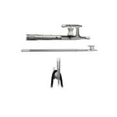 ProfeStainless Steelional Bi-telescopic 2 tubes boat hook with roller 120-209cm OS3491641