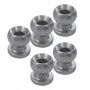 Set 5 pcs Anodised aluminium alloy mushroom headed lacing button 12mm N205120900636