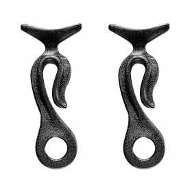 Coppia clips portaparabordi per cavo 12mm Nero N10502806693N-5%
