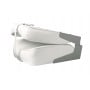 Seat with reclining backrest White vinyl cushion 40x40x45cm N31013511551