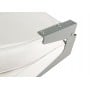 Seat with reclining backrest White vinyl cushion 40x40x45cm N31013511551