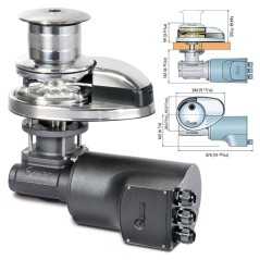 Quick Windlass Stainless Steel Prince Series DP3 1524D 1500W/24V for 8mm Chain with Drum QDP31524D