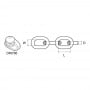 Galvanised steel calibrated chain - D.12mm - 50mt MT011001250
