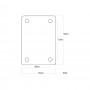 Base doppio snodo regolabile in Acciaio Inox 93x65mm per Antenna N100266501046-0%