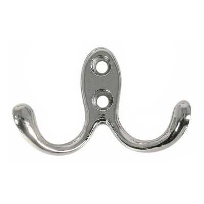 Chromed brass double hook hanger 40x60mm N60043805284