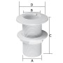 Boccola di scarico a mare in ABS Bianco 93mm N42038201719-5%