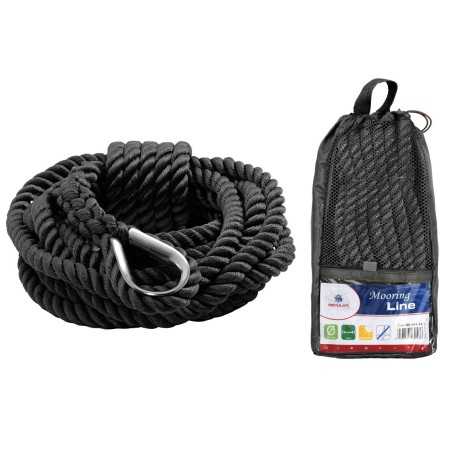 High-strength spliced mooring line Black Ø 20mm Length 8mt OS0644307