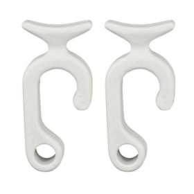 White Pair Fender Holder Clips for Ø22-25mm tube Ø12mm max Rope N10502806694B