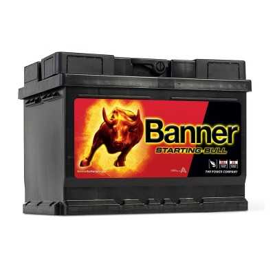 Batteria Banner 12V 62Ah Starting Bull con spunto 510A per Auto Camper e Barca N51120050503