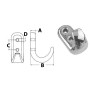 Gancio in acciaio inox AISI 316 Base 31x17mm N61742500589-40%