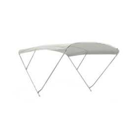 Stainless steel 3-arch detachable bimini 190-210cm h140cm White Sheet N120412011431