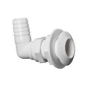 Scarico a mare con gomito 90° in plastica bianca Portagomma 19mm N42038202455-0%