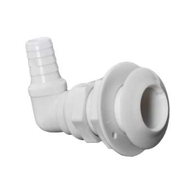 Scarico a mare con gomito 90° in plastica bianca Portagomma 25mm N42038202456-0%