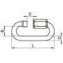 Moschettone in acciaio Inox con apertura a vite 75x8mm N60641000440-40%