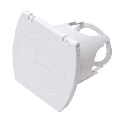 White Uni-S shower box container 78x68mm for hand showers MT1513604