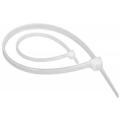 Fascetta Nylon Bianco per serraggio cavi elettrici 2,5x100mm 100pz ML24027660-0%