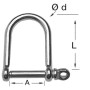 Grillo largo acciaio inox con chiusura a vite Perno 6mm 24x36mm N61641102745-40%