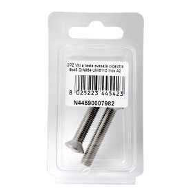 Viti a testa svasata con calotta DIN 964 UNI 6110 Inox A2 8x45mm 2Pz N44590007982