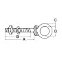 Golfare maschio a vite Inox con perno e occhio 10x100mm N61542100116-0%