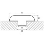 White ABS automatic solar cell aerator 220x33mm TRL6401220