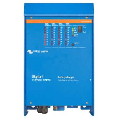 Victron Skylla-i 24/100/3 Caricabatterie 24V 100A 3OUT indipendenti Banco batterie 500/1000Ah UF68899S-25%