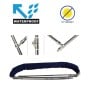Tendalino Bimini Depth 4 Archi Alto Inox 208x220/230xh140cm P250cm Blu Navy OS4692122-28%