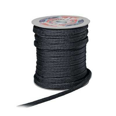 Treccia piatta in polipropilene a 32 fusi per parabordi Ø10mm 50m Nera OS0644480-40%