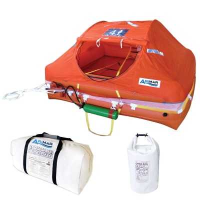 Arimar Oceanus 4-man life raft Valise version with Grab Bag Beyond 12 miles AR111014ITG