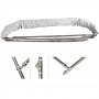 Tendalino Pieghevole Bianco 3 Archi Inox Alto 170/180xh140cm P180cm OS4692002-28%