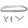 Tendalino Pieghevole Bianco 3 Archi Inox Alto 185/195xh140cm P180cm OS4692003-28%