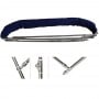 Tendalino Pieghevole Blu Navy 3 Archi Inox Alto 215/225xh140cm P180cm OS4692015-28%