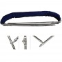 Tendalino Pieghevole Blu Navy 3 Archi Inox Alto 245/255xh140cm P180cm OS4692016-28%