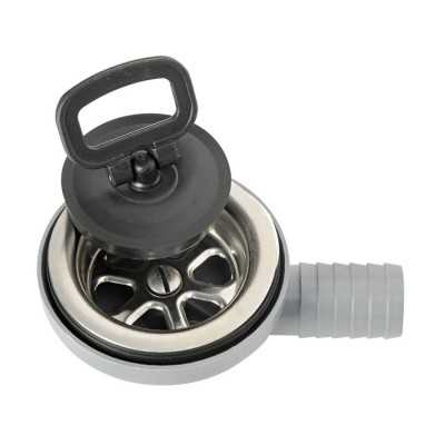 90° Ø25mm Side Drain Valve 70mm Grating with plug OS5018698