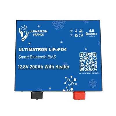 Ultimatron LiFePO4 12V 200Ah ULM-12-200H Batteria al Litio BMS Smart Bluetooth ULULM12200H