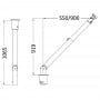 Gruetta telescopica a scomparsa Ø160/112mm Portata 180kg per paio h990mm OS4235800-18%