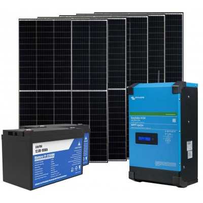 24V 2kW Photovoltaic Kit with 3kVa Inverter 2560Wh LiFePO4 Battery