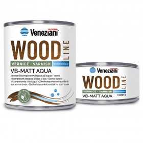 Veneziani WOOD VB-MATT AQUA 7W6.324 1L TC water-based Matt Varnish YM473COL526