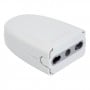 Space-saving electrical socket 2P+T 10/16A 250V white two-way N50523521207
