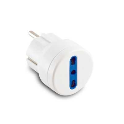 Adattatore Spina Schuko-Bivalente 2P+T 16A Bianco N50523521210-0%